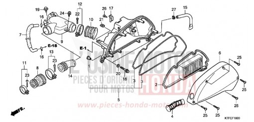FILTRE A AIR SH125C de 2012
